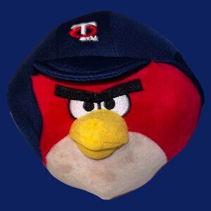2013 Angry Birds MN Minnesota Twins Baseball Stuffed Plush Batting Helmet Plush